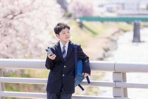 男子中学生フリー素材
