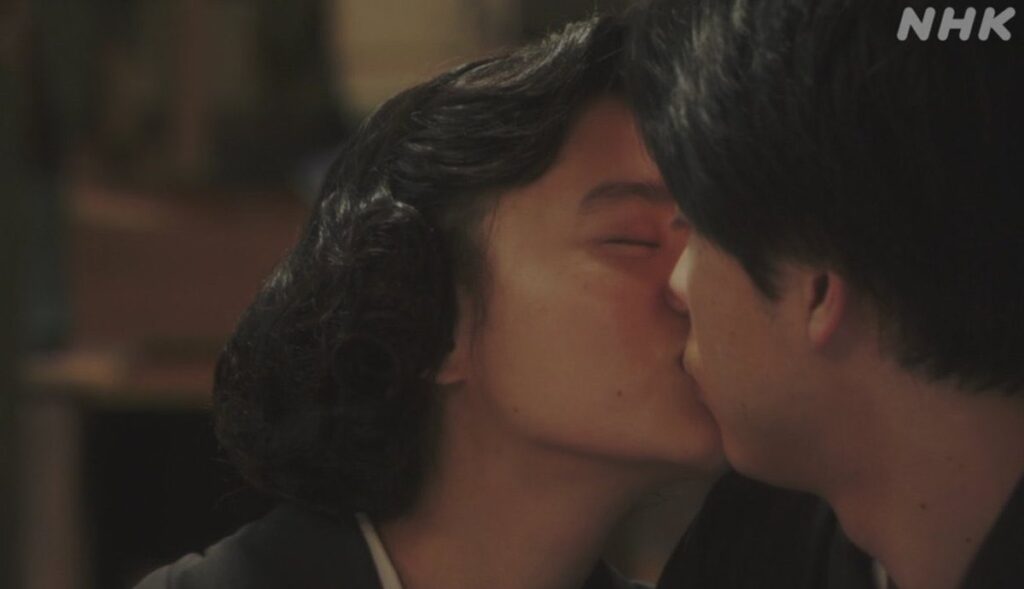 一平からキスと千代からキス 泣きながらキュンでした💓 #おちょやん #杉咲花 #成田凌